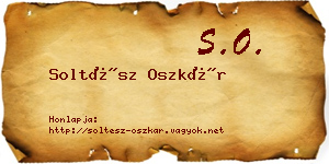 Soltész Oszkár névjegykártya